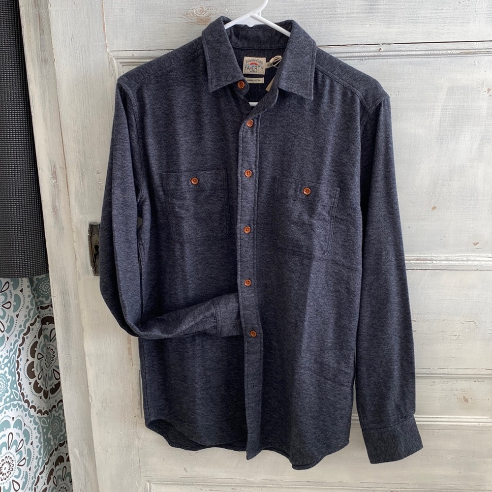 Faherty brand men’s extra small brushed Alpine flannel